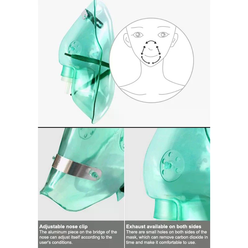 Oxygen Mask Non-Rebreather - /Kuz/Adulto/Infantil Máscara Facial de Oxigênio de