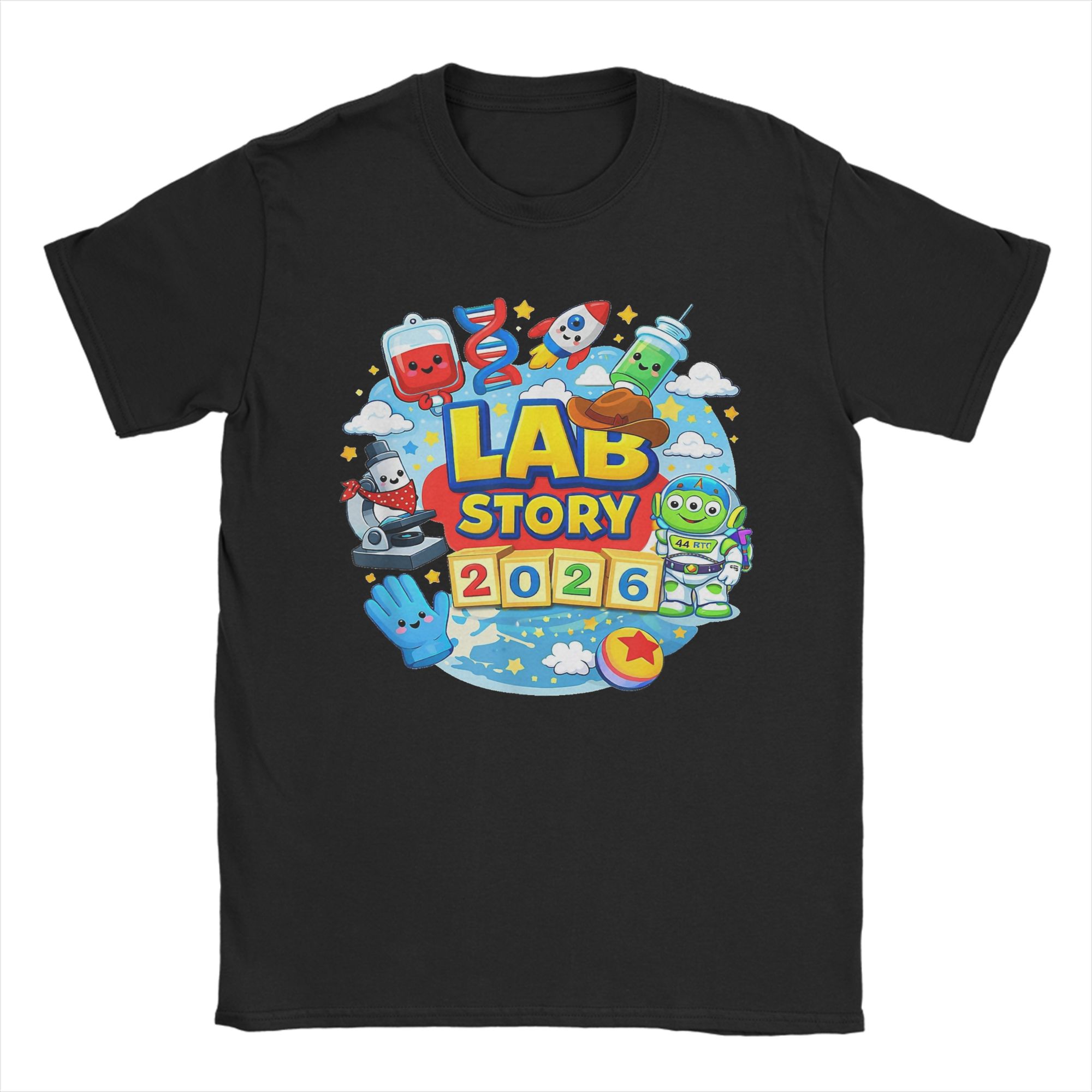 Medical Lab Gifts - Camiseta Masculina de Algodão Estampada com
