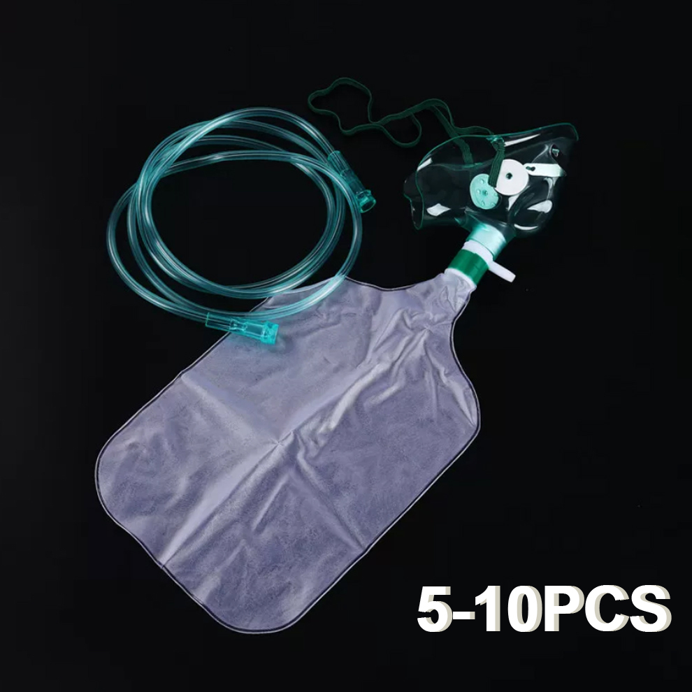 Oxygen Mask Non-Rebreather - Máscara Facial Descartável para Adultos com