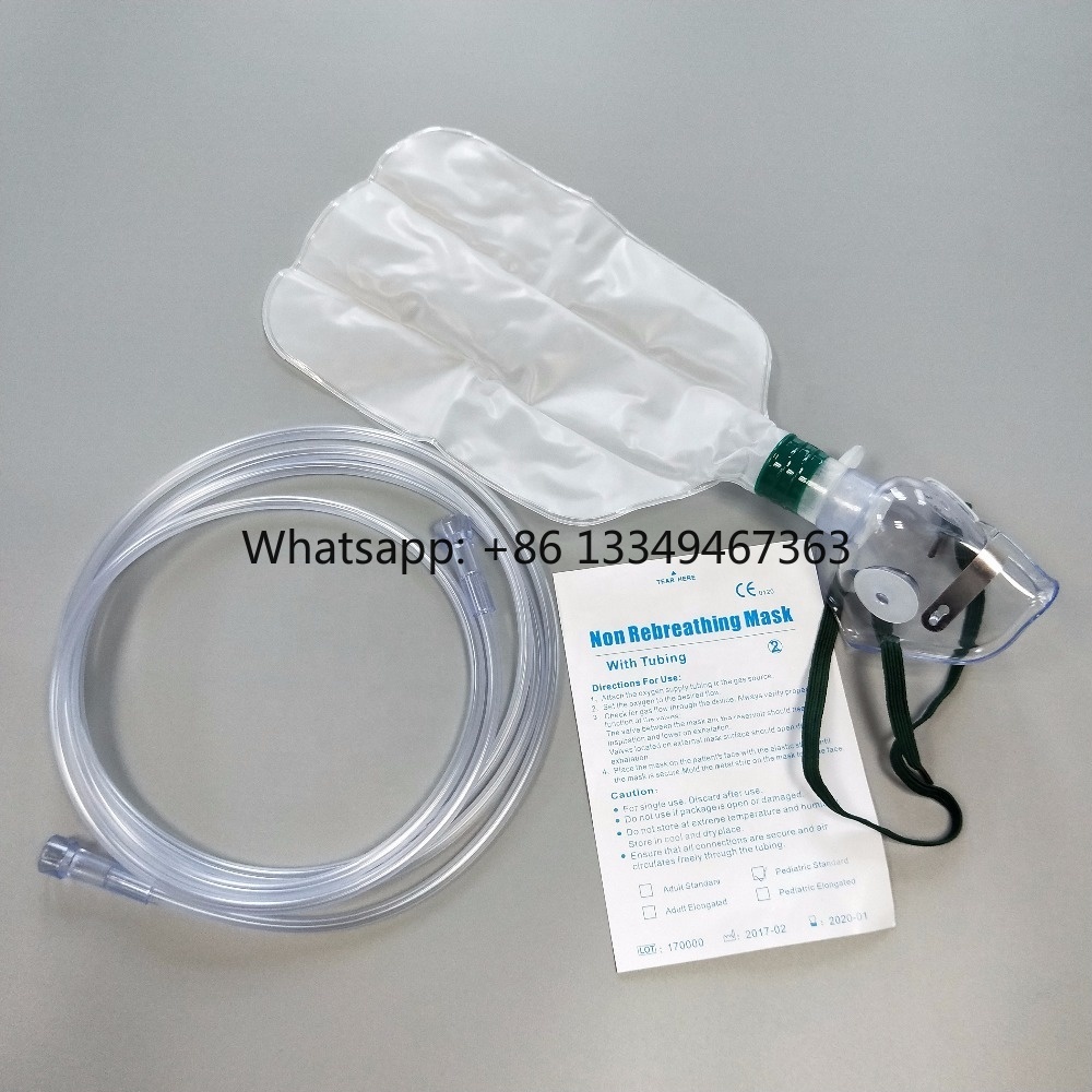 Oxygen Mask Non-Rebreather - Entrega rápida Máscara facial sem rebarbas