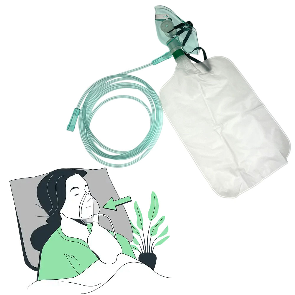 Oxygen Mask Non-Rebreather - Máscara de oxigênio não reinaladora para