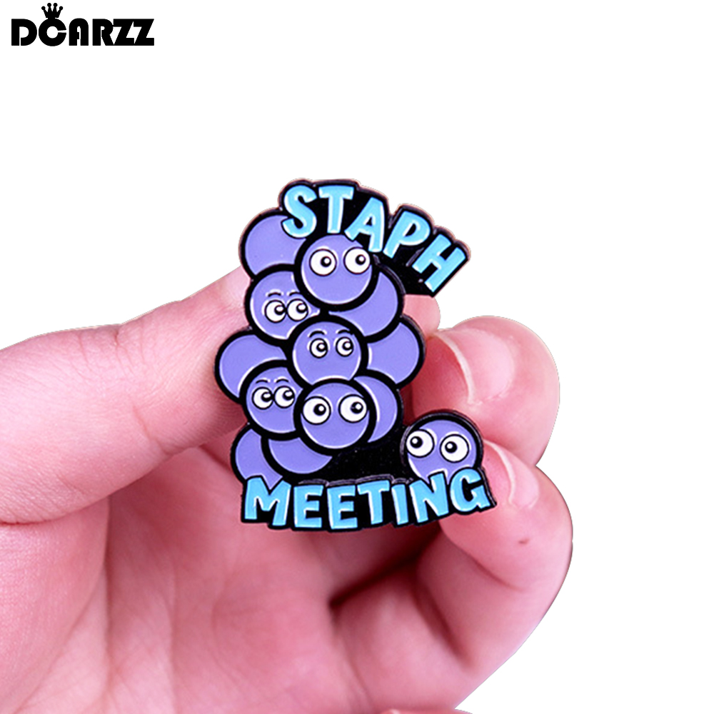 Medical Lab Gifts - Dcarzz biologia stafilococcus esmalte pino engraçado