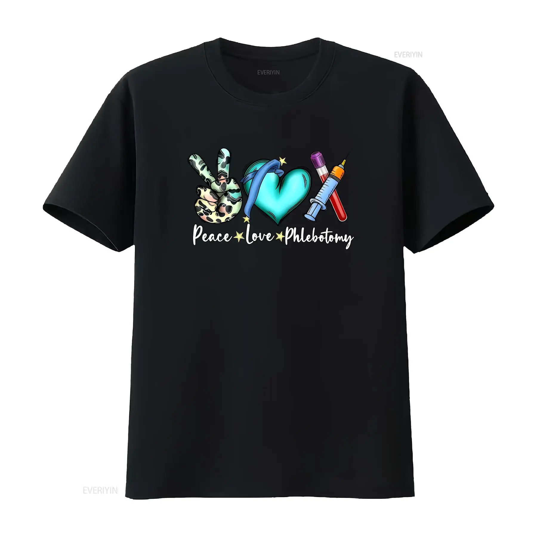 Camiseta Peace Love Phlebotomy - Medical Laboratory Technologist avaliação e preço