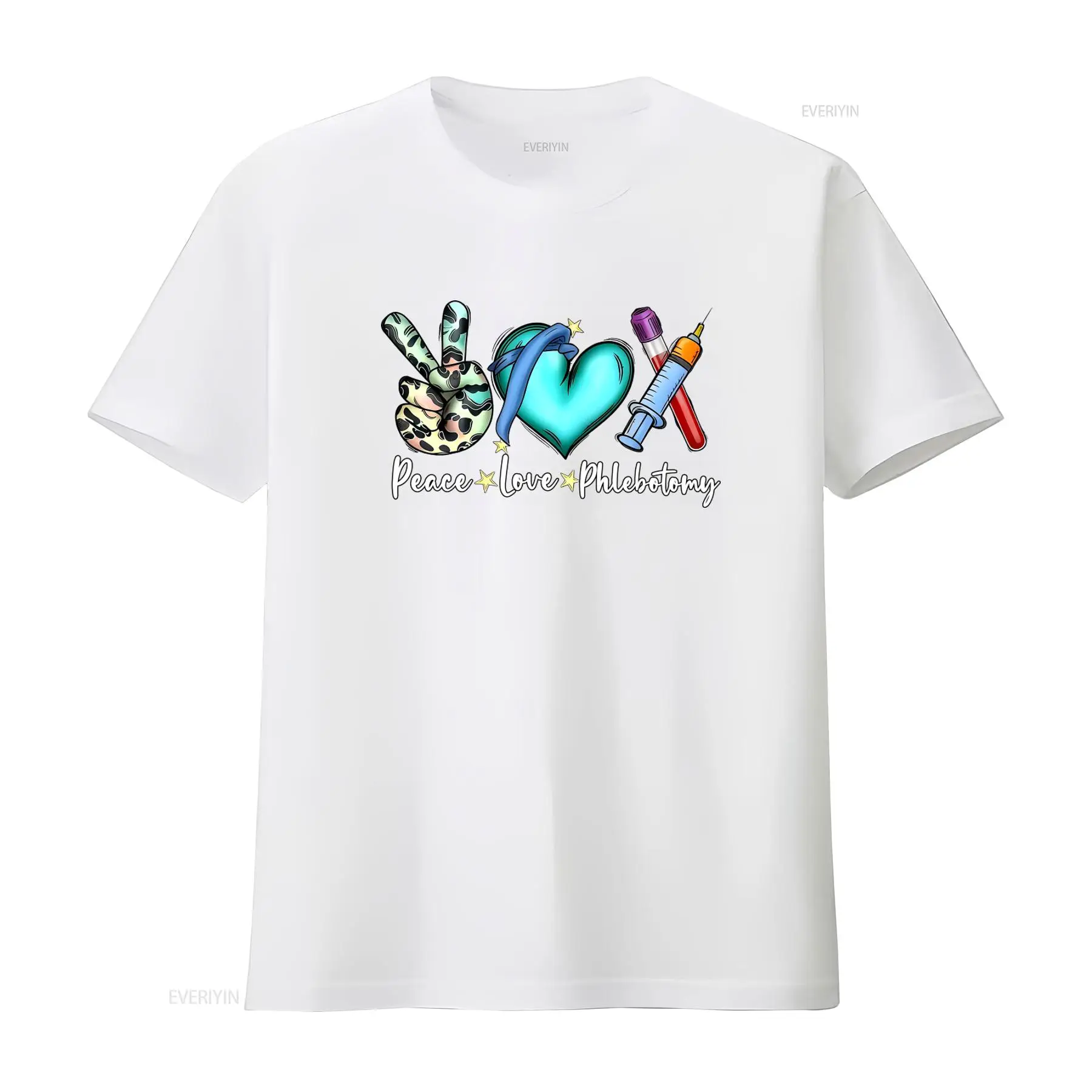 Camiseta Peace Love Phlebotomy - Medical Laboratory Technologist avaliação e preço