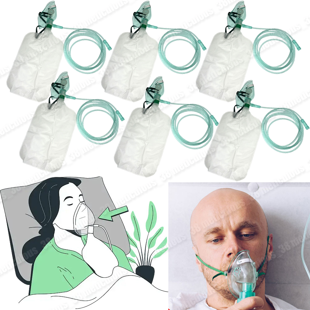 Máscara facial descartável par - Oxygen Mask Non-Rebreather avaliação e preço