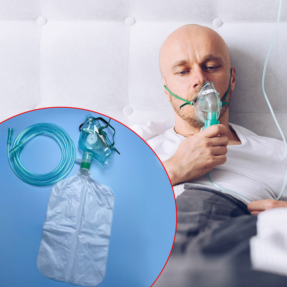 Máscara Facial de Oxigênio de  - Oxygen Mask Non-Rebreather avaliação e preço